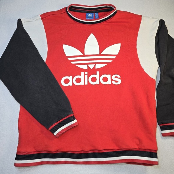 adidas Other - Vintage Adidas Originals Archives Sweatshirt‎ Red Black White Big Logo Y2